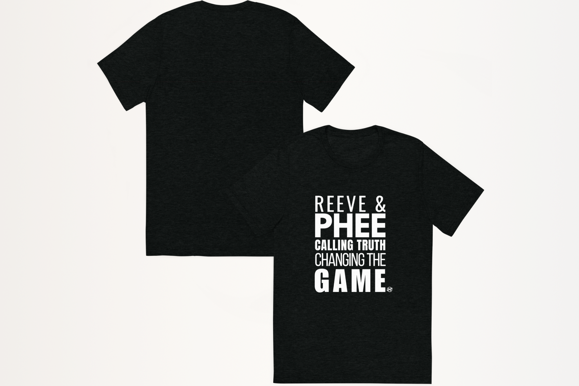 A black front - back unisex T-shirt with bold white lettering that reads “REEVE & PHEE: CALLING TRUTH, CHANGING THE GAME.” Designed by No Assumptions Apparel, this shirt stands in solidarity with WNBA coach Cheryl Reeve and player Napheesa Collier, honoring women who speak truth to power and challenge injustice in sports leadership. The design embodies strength, equity, and activism — merging sport and social justice into a wearable statement.