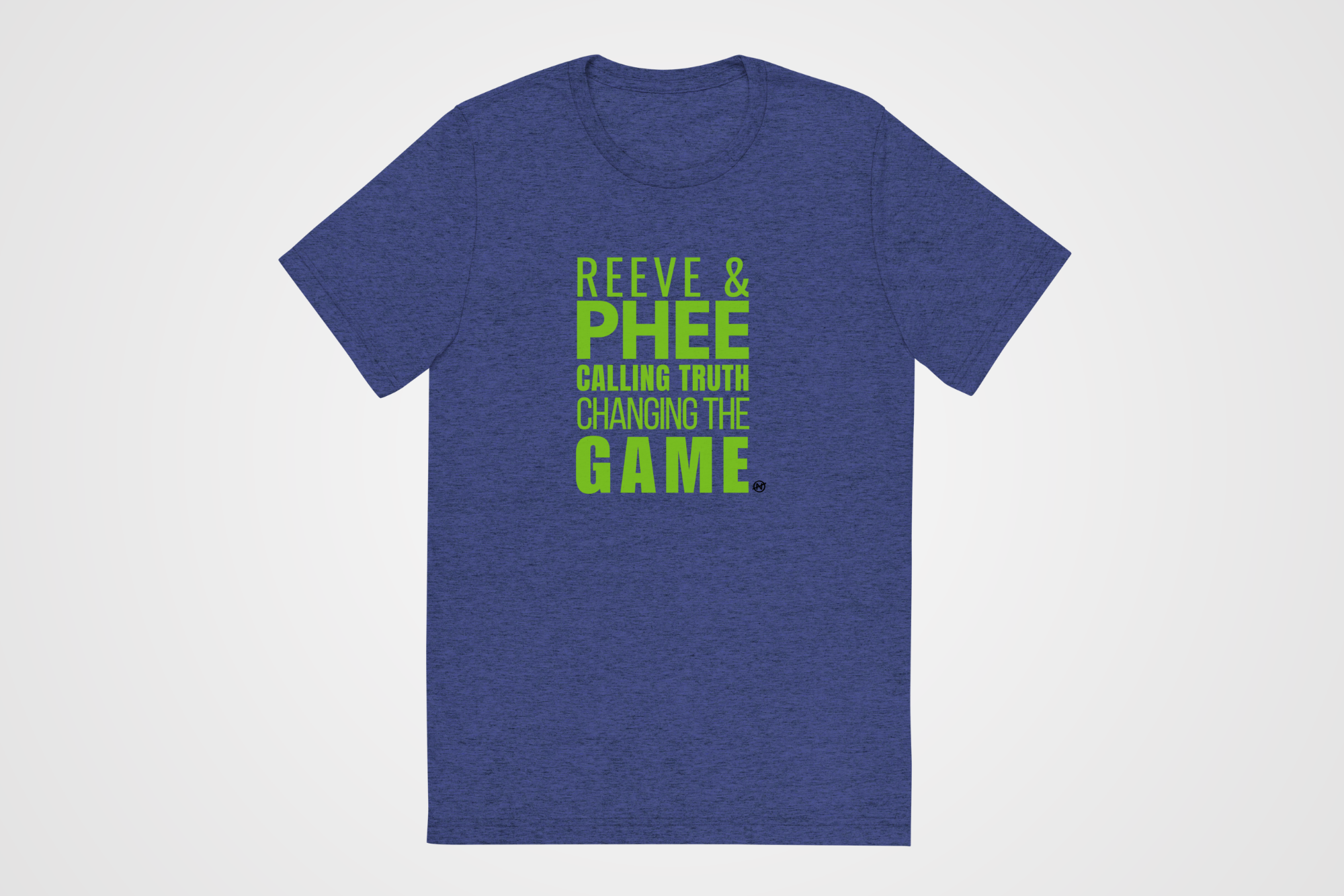 A blue unisex T-shirt with bold MN Lynx Green lettering that reads “REEVE & PHEE: CALLING TRUTH, CHANGING THE GAME.” Designed by No Assumptions Apparel, this shirt stands in solidarity with WNBA coach Cheryl Reeve and player Napheesa Collier, honoring women who speak truth to power and challenge injustice in sports leadership. The design embodies strength, equity, and activism — merging sport and social justice into a wearable statement.