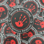 Missing and Murdered Indigenous Relatives Red Hand Round Sticker